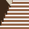 staircase up to the kitchen